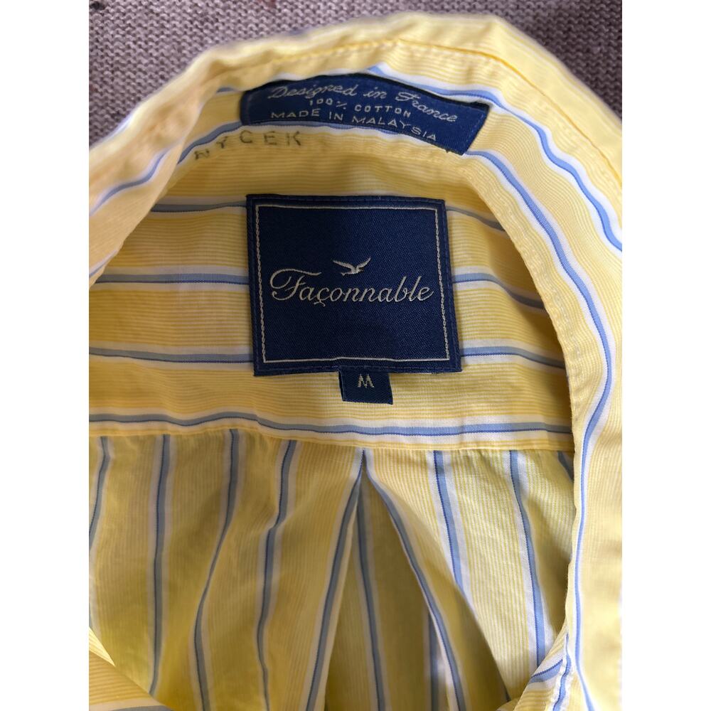 Faconnable Men's Medium Button Down Striped Shirt… - image 2